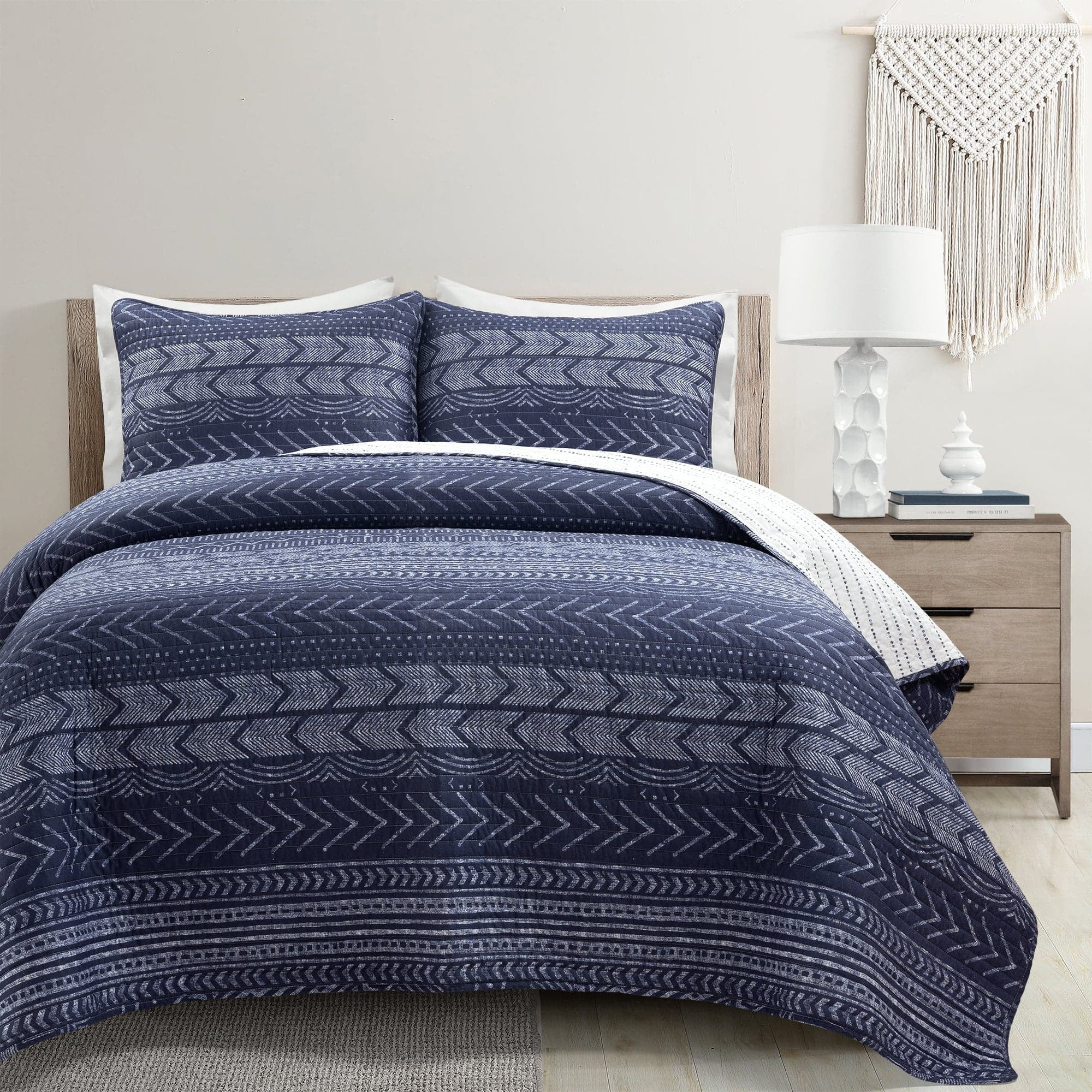Hygge Geo Quilt Set by Lush Decor