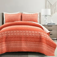 Lush Decor Set Copripiumino King Size 3 Pezzi – Stile Boho Con Strisce Acqurello Turchese – Biancheria Letto Reversibile