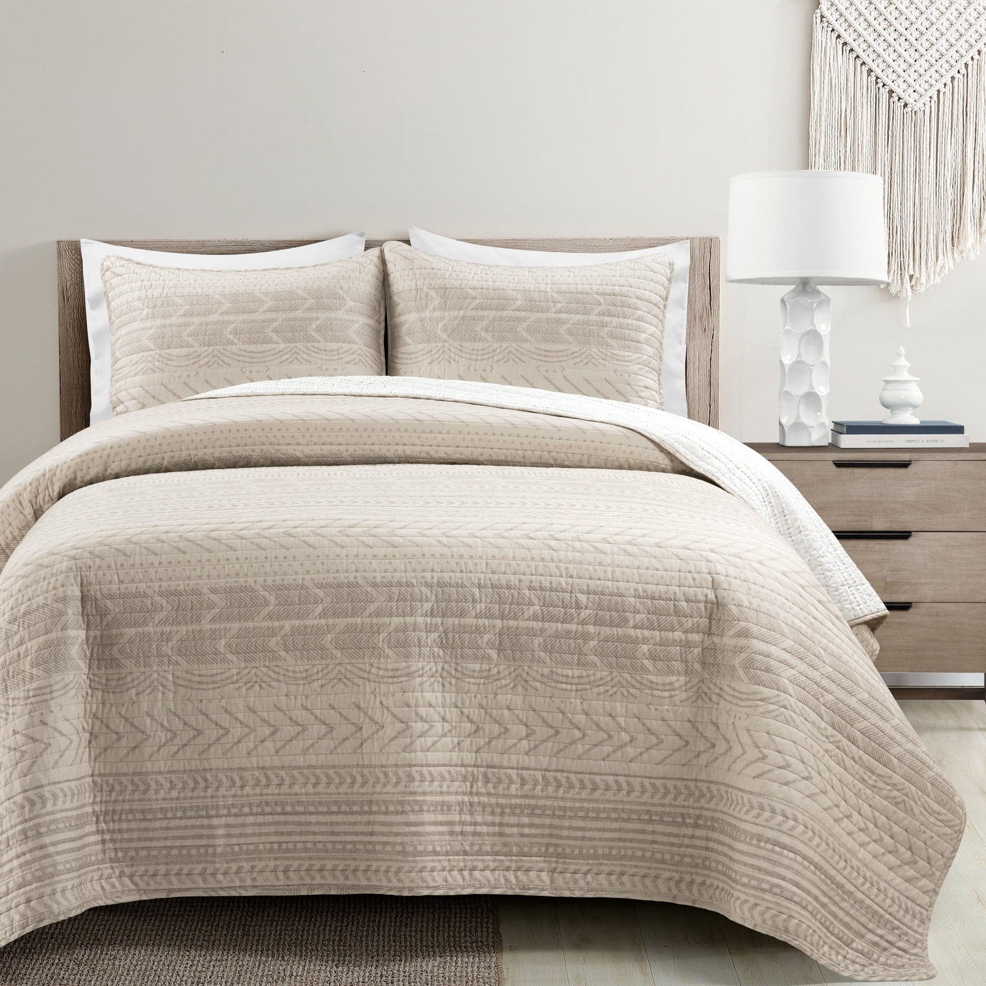 Hygge Geo Quilt Set by Lush Decor