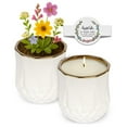 thumbnail image 1 of Hyggelight | The Growing Candle Apple and Pine Soy Candle with Wildflower Seeds, Scented Candle in Astrid White Ceramic Container, 1 of 12