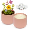 thumbnail image 1 of Hyggelight | The Growing Candle Autumn Vibes Soy Candle with Wildflower Seeds, Scented Candle in Adelyn Pink Ceramic Container, 1 of 5