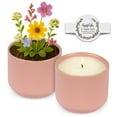 thumbnail image 1 of Hyggelight | The Growing Candle Lemongrass Soy Candle with Wildflower Seeds, Scented Candle in Adelyn Pink Ceramic Container, 1 of 12
