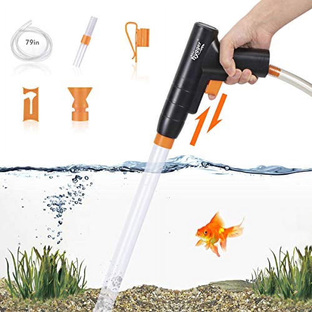 Hygger Aquarium Gravel Cleaner with AirPressing Button Fish Tank Sand