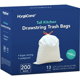 2-Pack) 13 Gallon Tall Kitchen Drawstring Trash Bags , 40 Count – Sawaa's