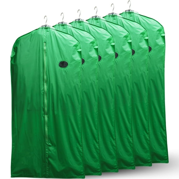 HygiCare Garment Bag, 6ct, Green, 24"x48", Perfect for Suit, Shirt, Sweater & Coat