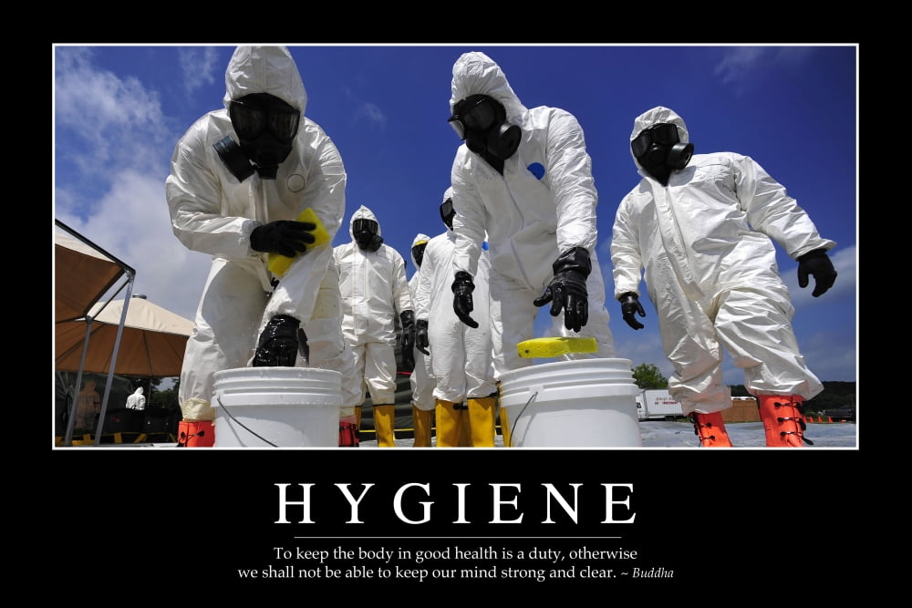 Hygiene Inspirational Quote and Motivational Poster Canvas Art - Stocktrek Images (34 x 23)