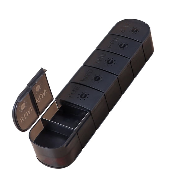 Hygienic Portable 14 Pocket Pills Box Medication Case for Home Use and Outings