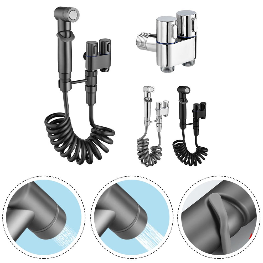 Hygienic Shower For Bathroom Toilet Bidet Shower Head Double Outlet ...