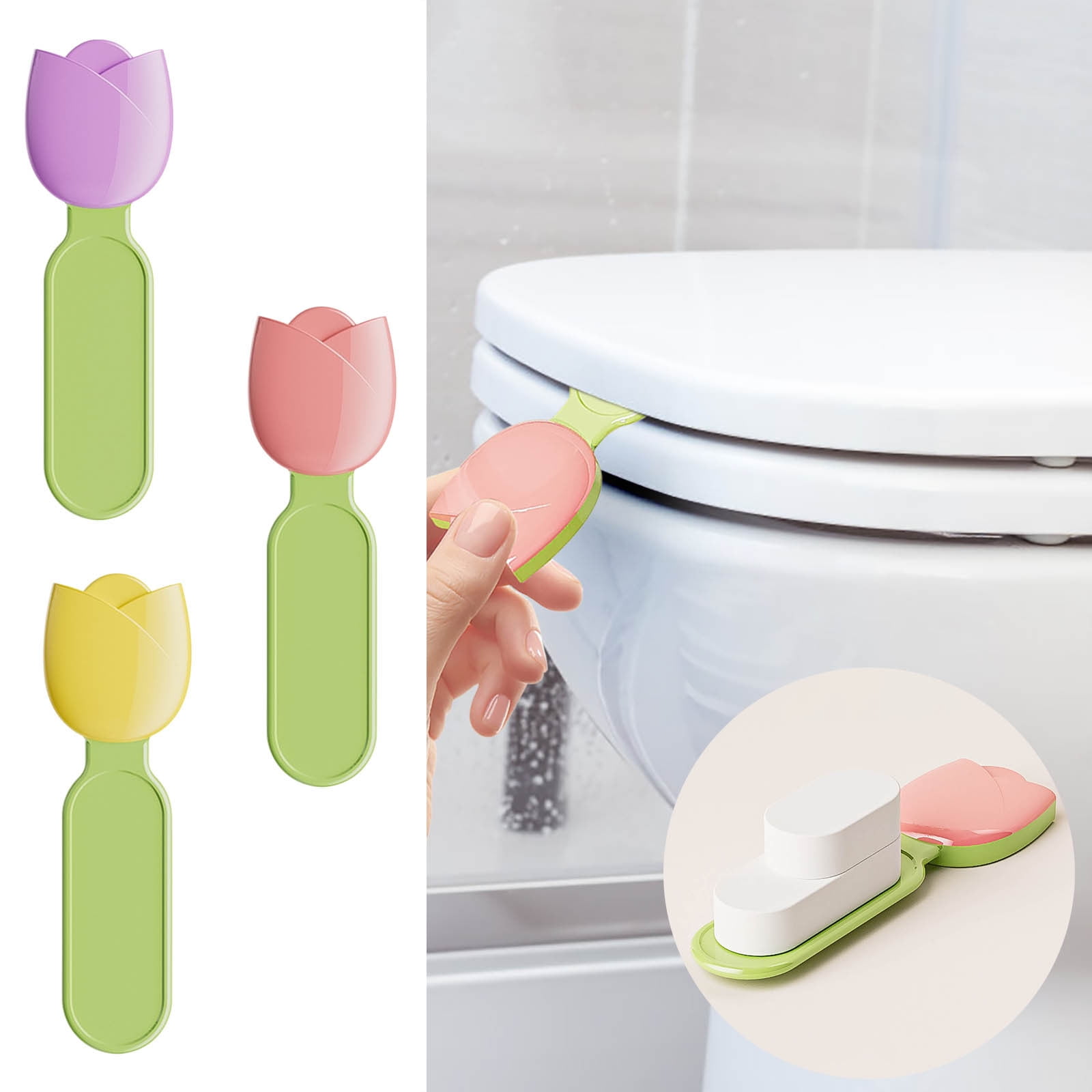 Hygienic Toilet Seat Lid Opener Handle - No-Touch Bathroom Aid with ...