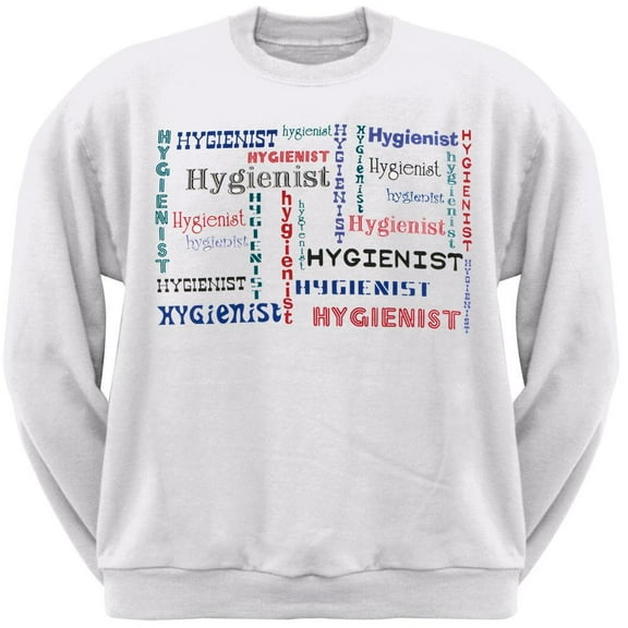 Hygienist Repeat Print Adult Crew Sweatshirt - Medium