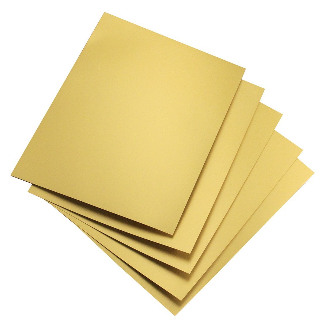 12x12 Metallic Mirror Board Sheets, 10 Pack Gold Cardstock Foil Board