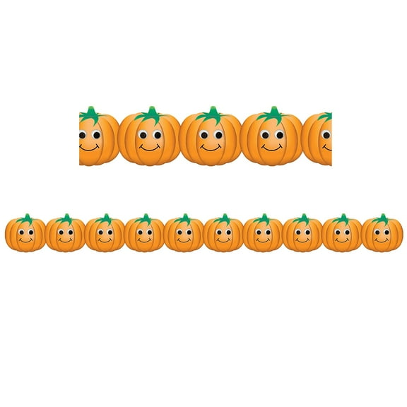 Hygloss 3" x 36' Happy Pumpkins Border 12 Pack (HYG33642)