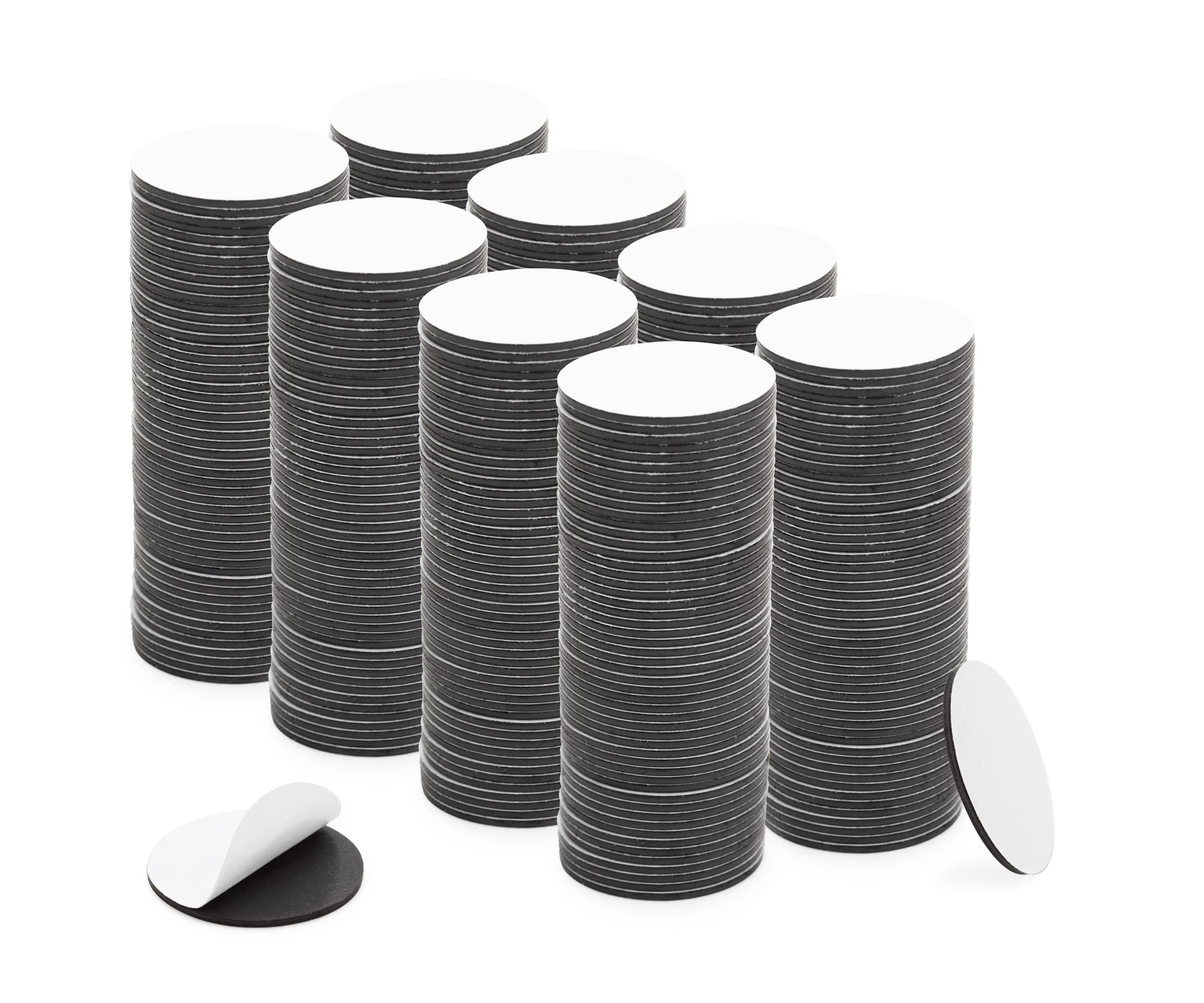 Hygloss 3/4-Inch Round Self-Adhesive Magnets – Black Magnetic Coins