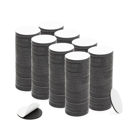 Hygloss 3/4-Inch Round Self-Adhesive Magnets – Black Magnetic Coins