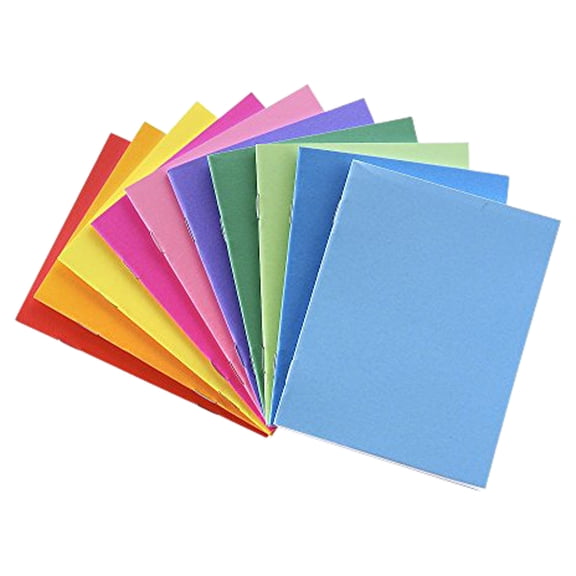 Hygloss Blank Paperback Books, 5.5" x 8.5", Assorted Colors, Pack of 10