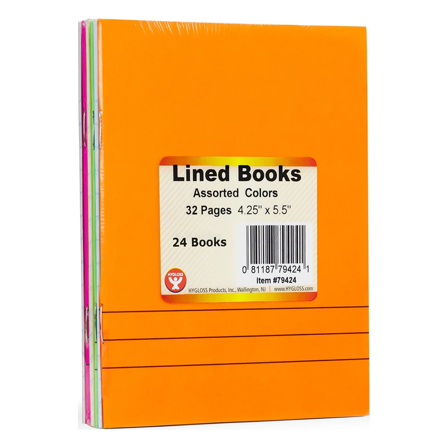 Hygloss Bright Colors Lined Blank Books - 4.25 x 5.5