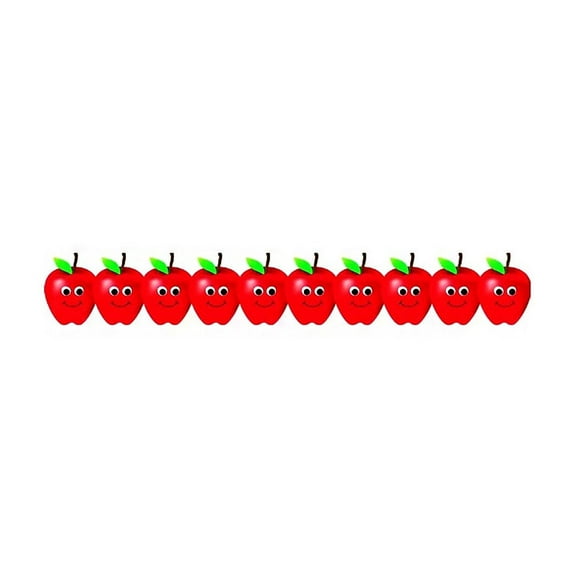 Hygloss Classroom Border Happy Apples Die-Cut Infant - 6th Grade (HYG33646)