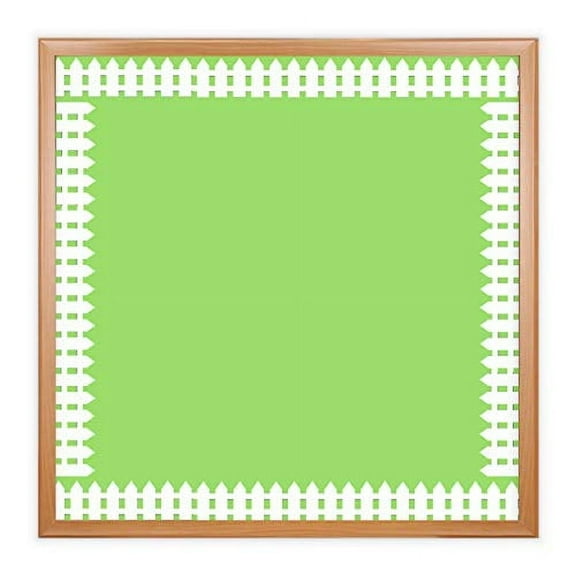 Hygloss Classroom Borders, White Fence, 3 x 36 Inches, Pack of 12