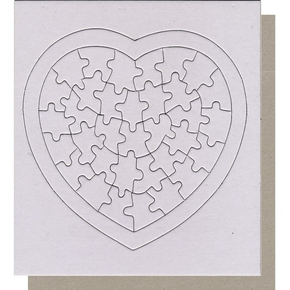 Hygloss Color Your Own Heart 34-Piece Puzzles