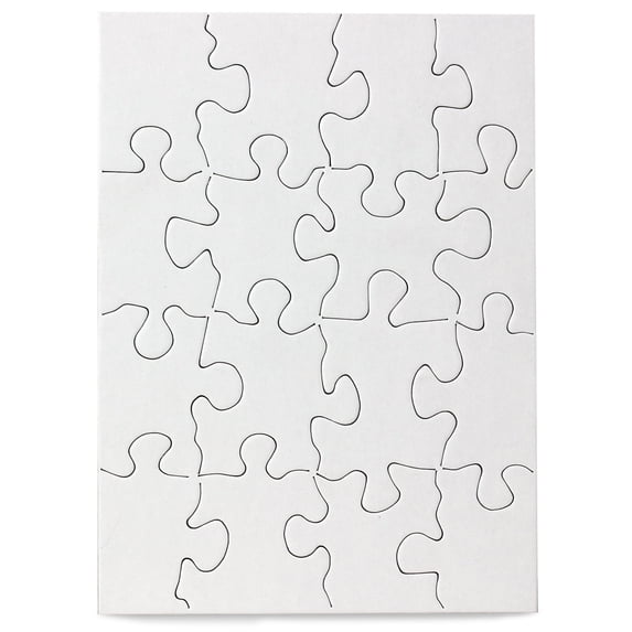 Hygloss Compoz-A-Puzzle, 4" X 5.5", 16-Pieces, 24/Pkg.