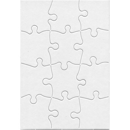 Hygloss Compoz-A-Puzzle, 5.5" x 8", 12-Pieces, 24/Pkg.