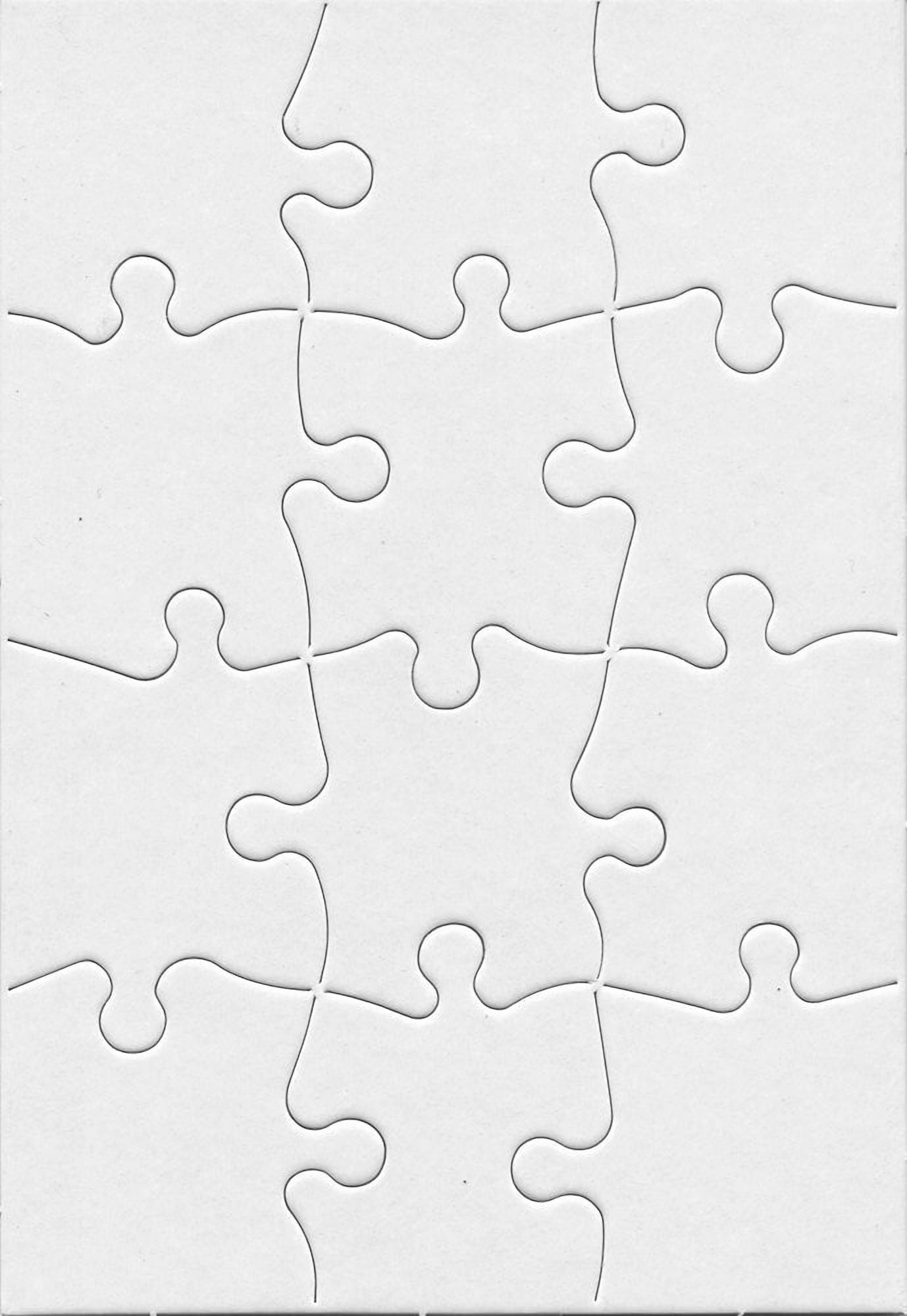 Hygloss Compoz-A-Puzzle, 5.5" x 8", 12-Pieces, 24/Pkg.