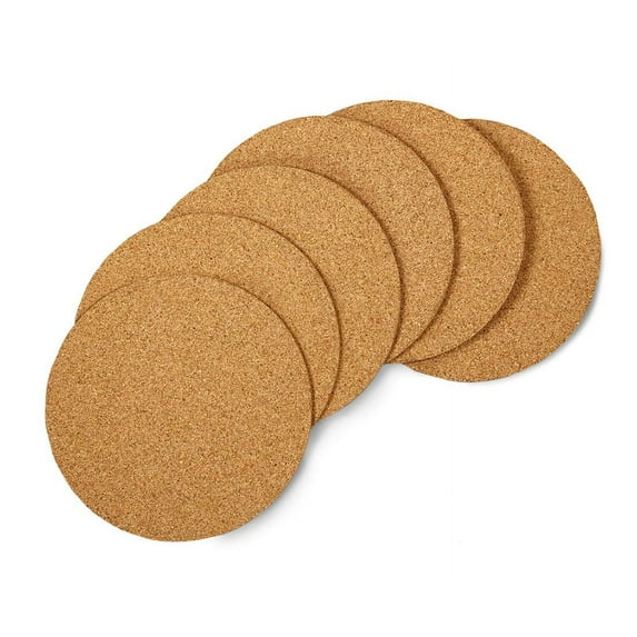 Hygloss Cork Coasters - 6 in. Round (Pack of 24)