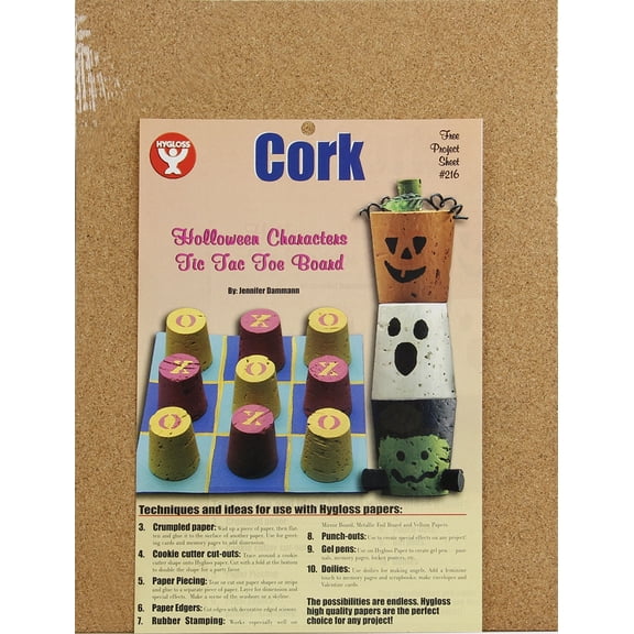 Hygloss Cork Sheets 2mm Thick 8.5"X11" 2/Pkg-