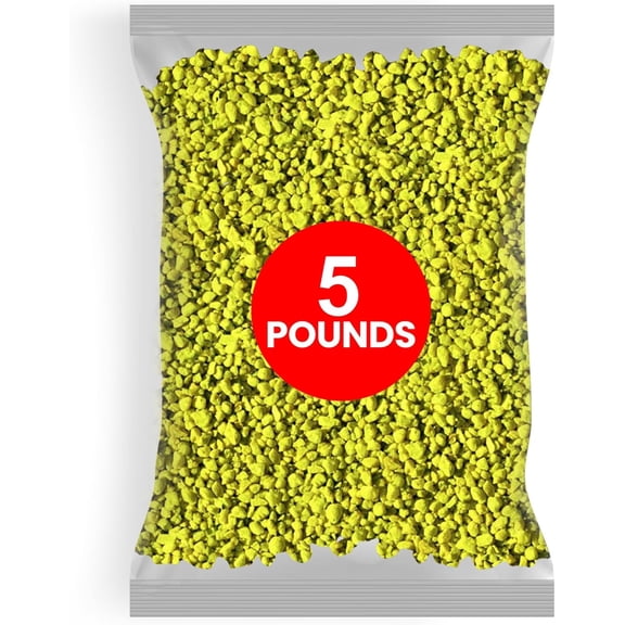 Hygloss Craft Rocks Mini Stones for Art Projects-Bag O' Gravel, Neon Yellow, 5 lb