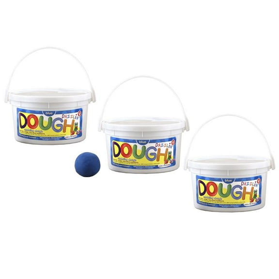 Hygloss Dazzlin' Dough Blue 3 lb. Tub Pack of 3 (HYG48303-3)