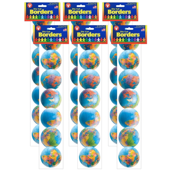 Hygloss Globes Border, 72 Pieces