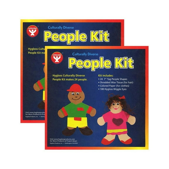 Hygloss Culturally Diverse People Kit 7" 24 Per Pack 2 Packs (HYG68279-2)