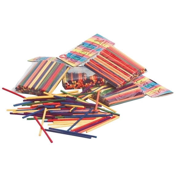 Hygloss Kolorstix Wood Round Craft Stick, Pack - 500