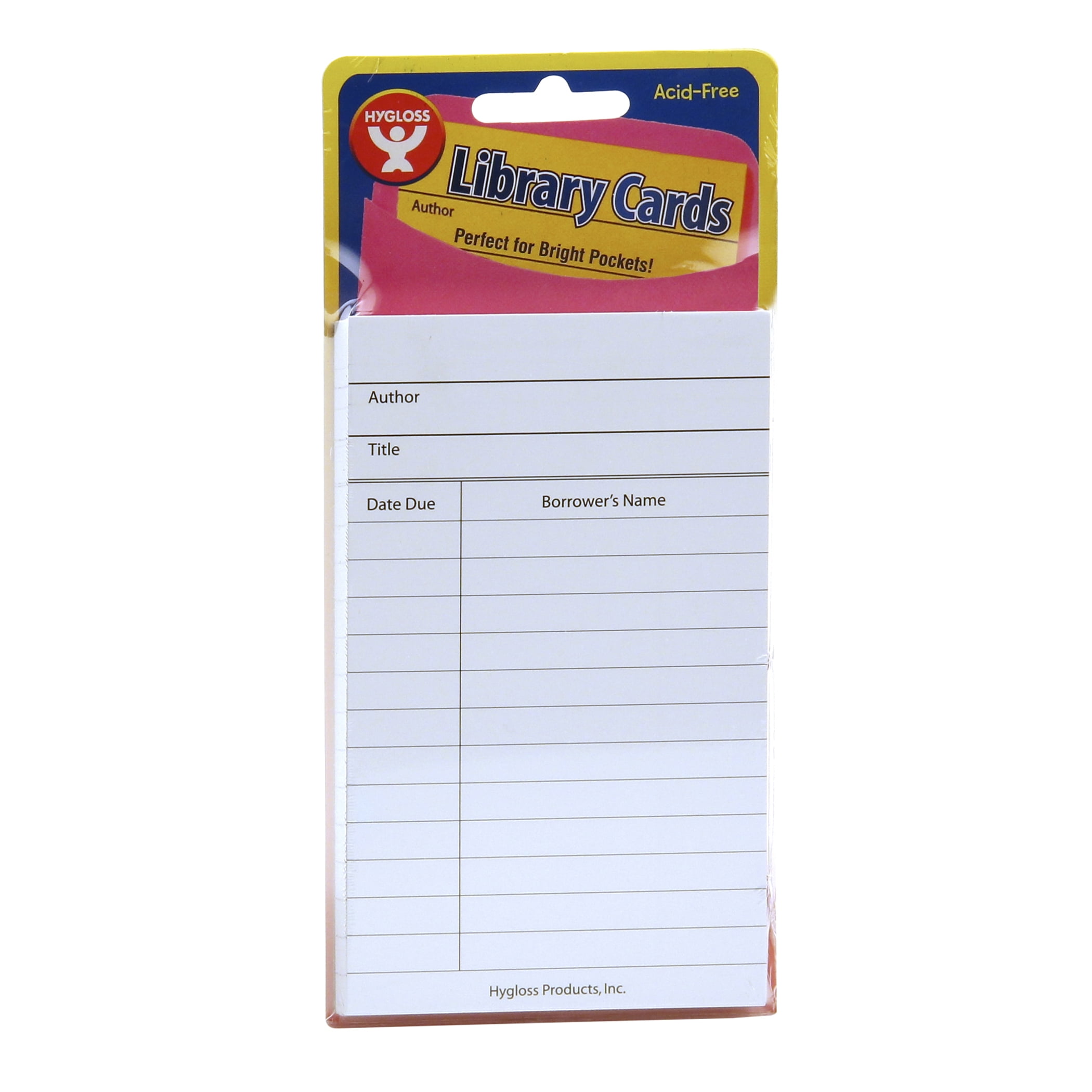 Hygloss Library Cards, White, Pack of 500