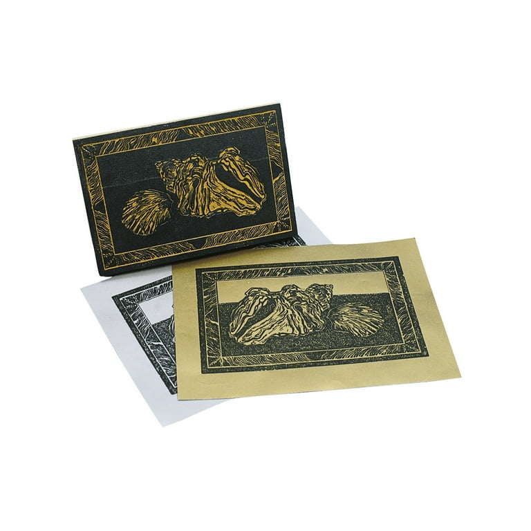 Hygloss Metallic Block Print Paper, 10 x 13 Inches, Gold/Silver