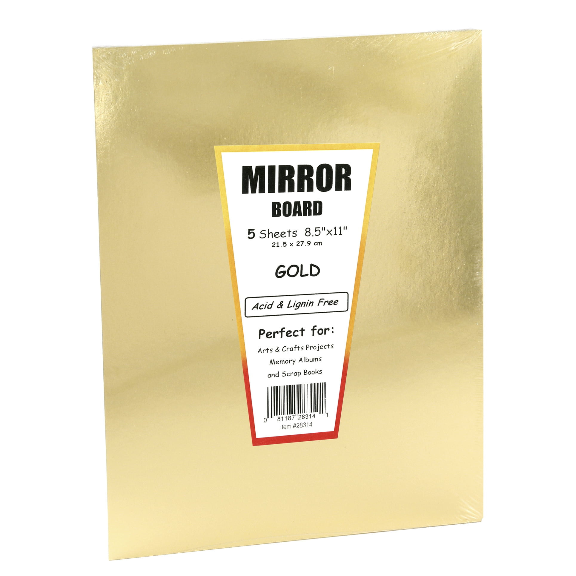 Hygloss Mirror Board, Gold, 5/Pkg.