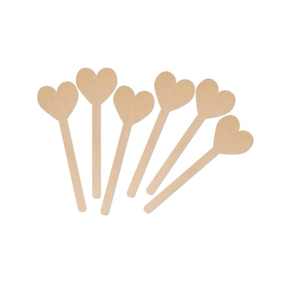 Hygloss Natural Wood Popsicle Sticks - Craft Stick - Great for Arts and Crafts - Valentines Day Class Activity - Heart Shape - 6.25 Inches High - 100 Pcs Y101