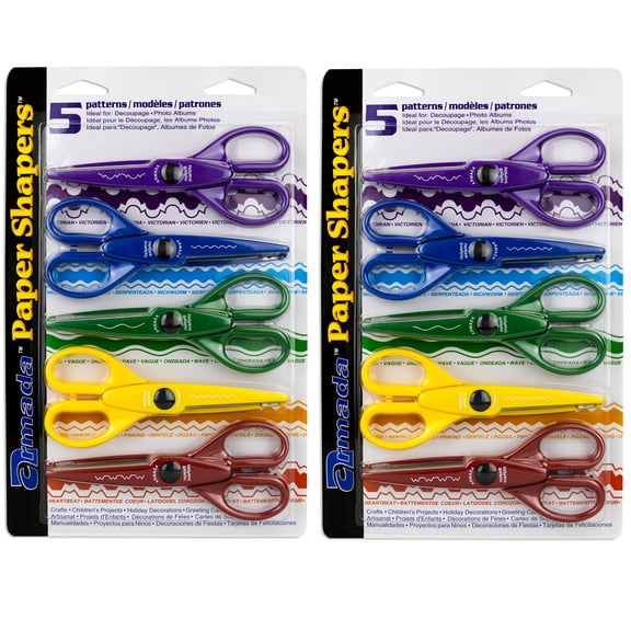 Hygloss Paper Shapers Decorative Scissors Set 1, 10 Count