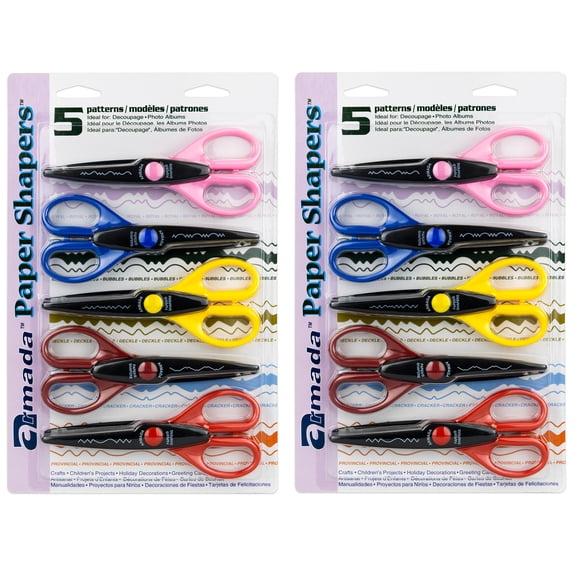 Hygloss Paper Shapers Decorative Scissors Set 2, 10 Count
