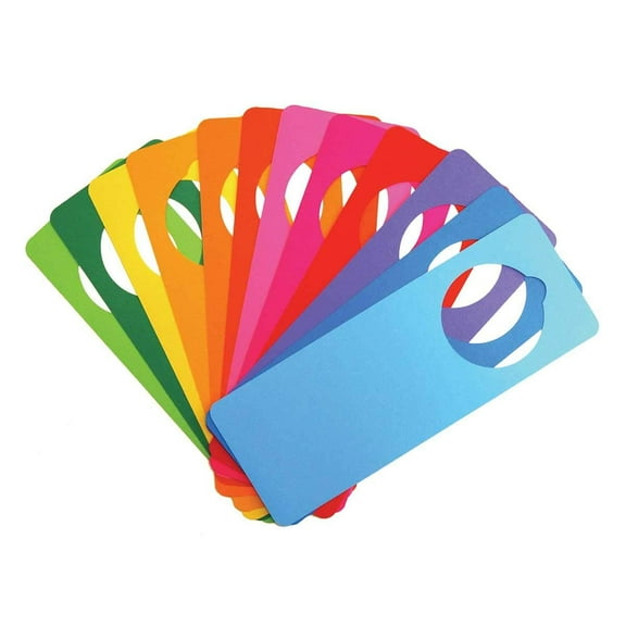 Hygloss Bright Cardstock Door Hangers 12 DIY Door Tags, Assorted Colors, 4 x 11 in
