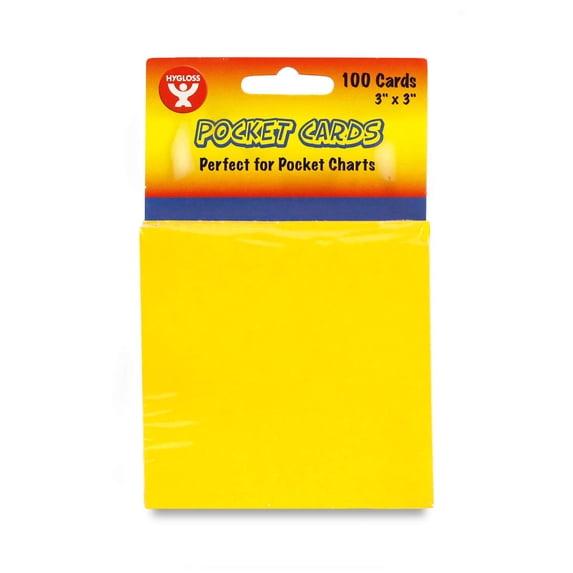 Hygloss Products Cards, 3" x 3" Size, Daisy Yellow (42505)