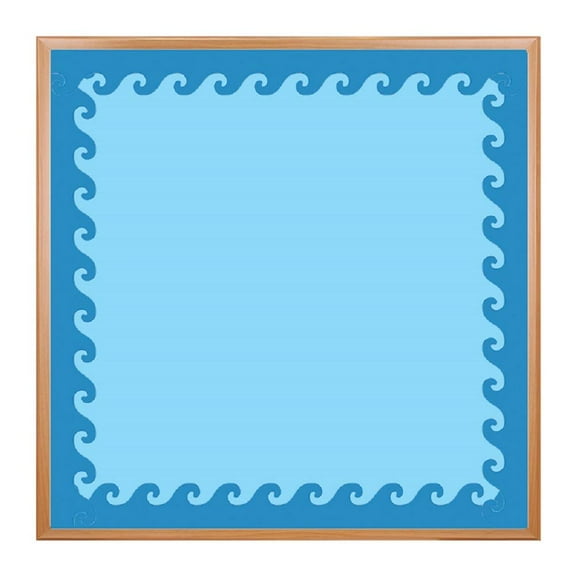 Hygloss Products Classroom Diecut Borders 3"X36" 12/Pkg-Blue Waves (336-02)
