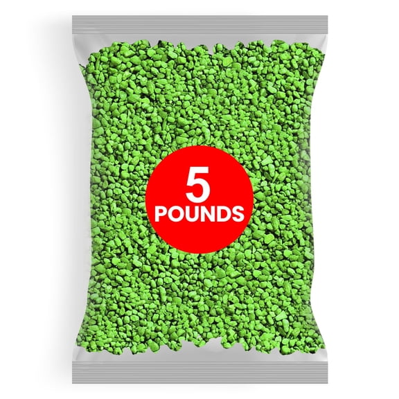 Hygloss Products Craft Rocks, Mini Stones for Art Projects - Bag O' Gravel, Neon Green, 5 lb