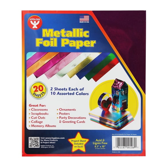 Hygloss Metallic Foil Paper 10" x 8-1/2" (HYG108)