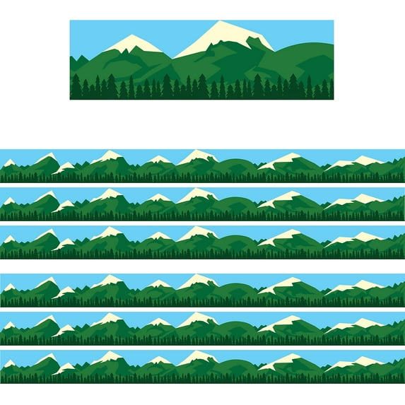 Hygloss Products HYG33681-6 Mountains Border for Kids - Pack of 6