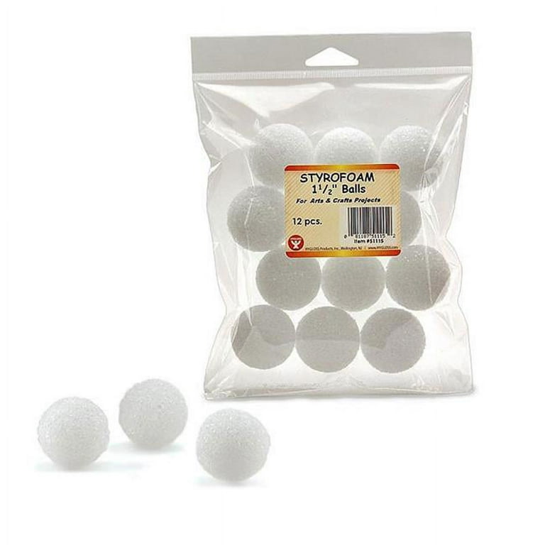 Hygloss Styrofoam, 1.5 Balls, 12 per Pack, 6 Packs