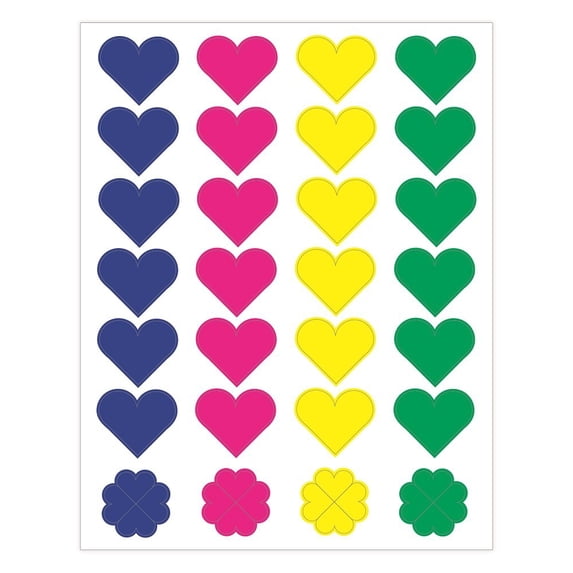 Hygloss Products, Inc Heart Shape Stickers, 25 Sheets