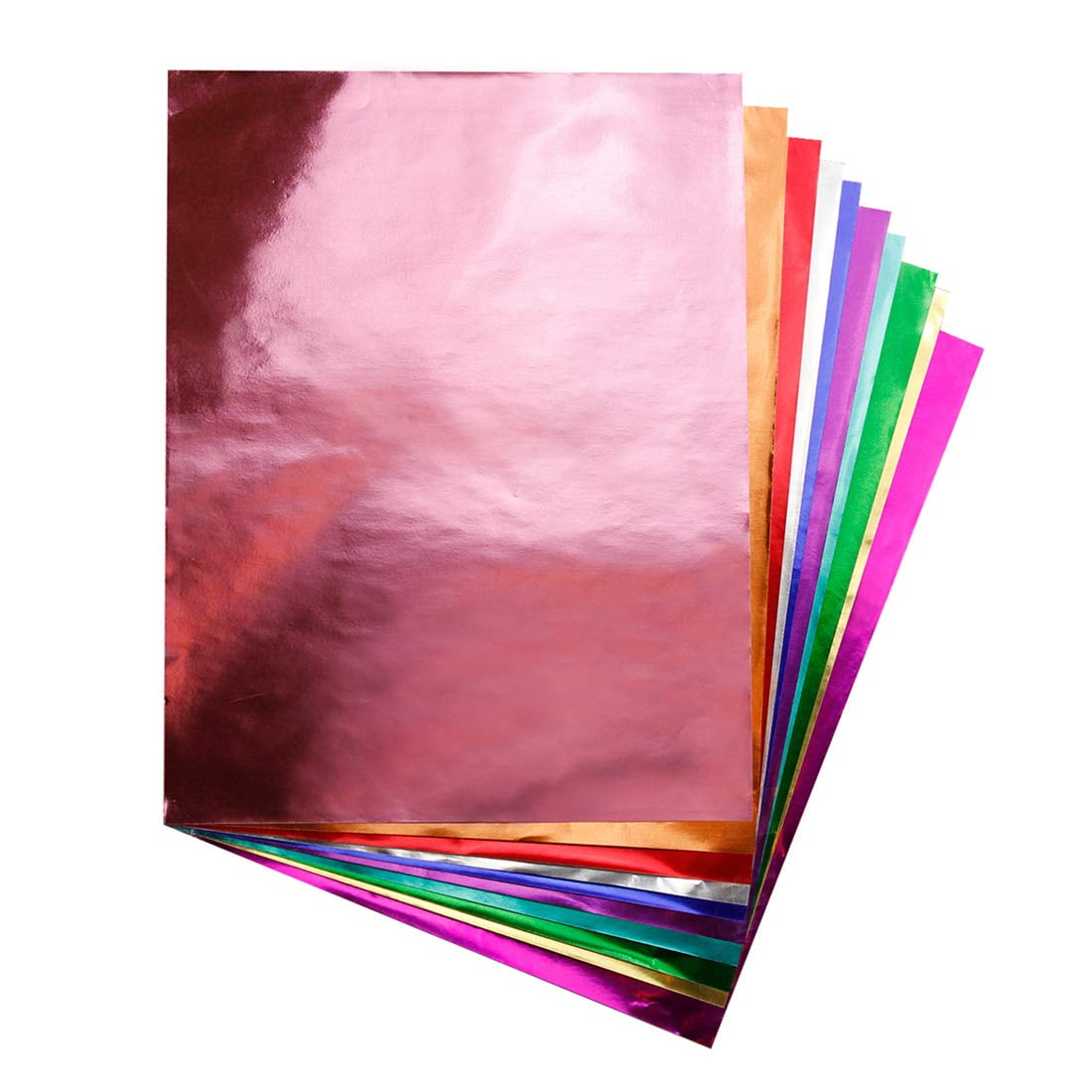 Hygloss Products Metallic Foil Paper for Arts & Crafts, Classroom Activities & Artists-10" x 13"-50 Sheets, 5 Each of 10 Assorted Colors