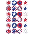 thumbnail image 1 of Hygloss Products Patriotic Glossy Smiley Stars and Stripes Stickers - 480 Stickers, 20 Sheets Stars and Stripes Patriotic, 1 of 1