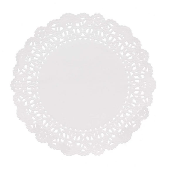 Hygloss Products Round Paper Lace Doilies, White, 6"", 100 Per Pack" (HYX10061)